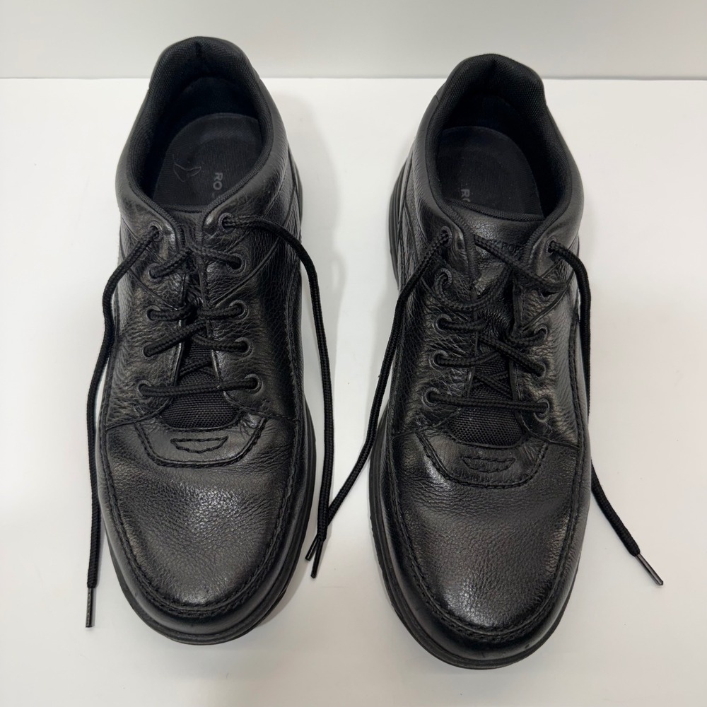 Rockport MWT18 Mens 13W Black Leather Walking Shoes Lace Up Comfort 501383 - Picture 2 of 8